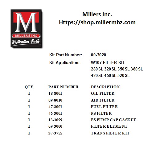 107 FILTER KIT