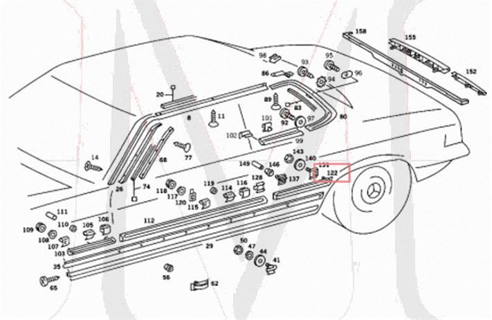 REAR FENDER MOLDING LEFT