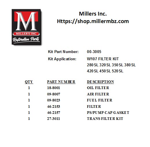 107 FILTER KIT